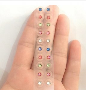 Crystal Gem Stone Magnetic Bead Clear Tape Auricular Sticker Ear SEEDS Ear Acupuncture