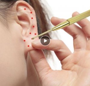 Brass Ear Pressure Acupuncture Point Massage Probe Auricular Detection Pen